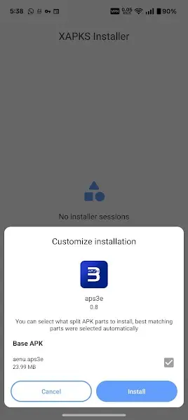 Screenshot of aPS3e Emulator